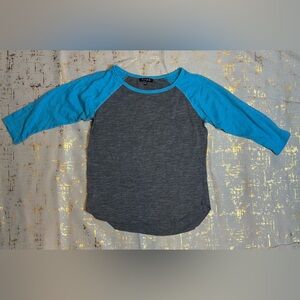 Hype Kids Teal and Charcoal Raglan Tee